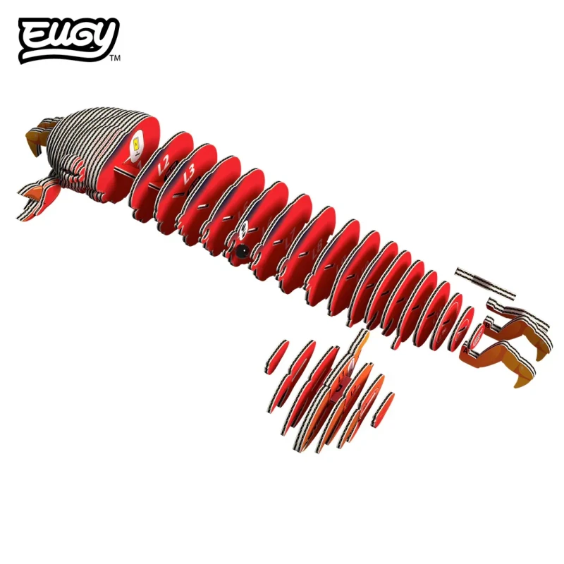 Czerwony krab Eugy ekologiczna układanka 3D dla dzieci