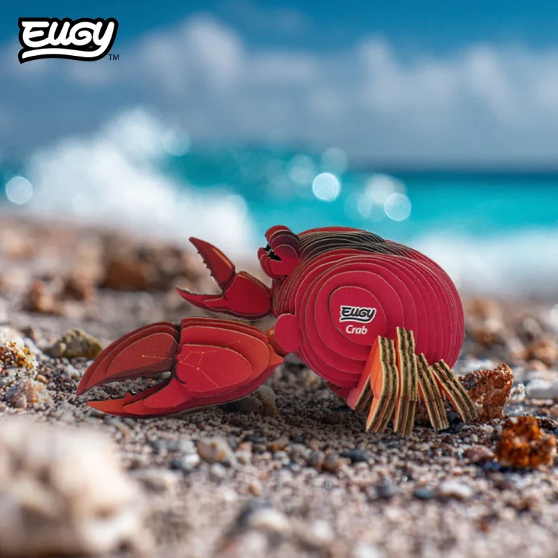 Eko układanka 3D Krab Eugy realistyczny model skorupiaka