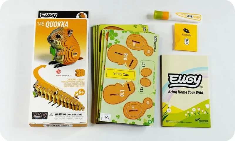 Eugy Quokka model z kartonu do samodzielnego składania