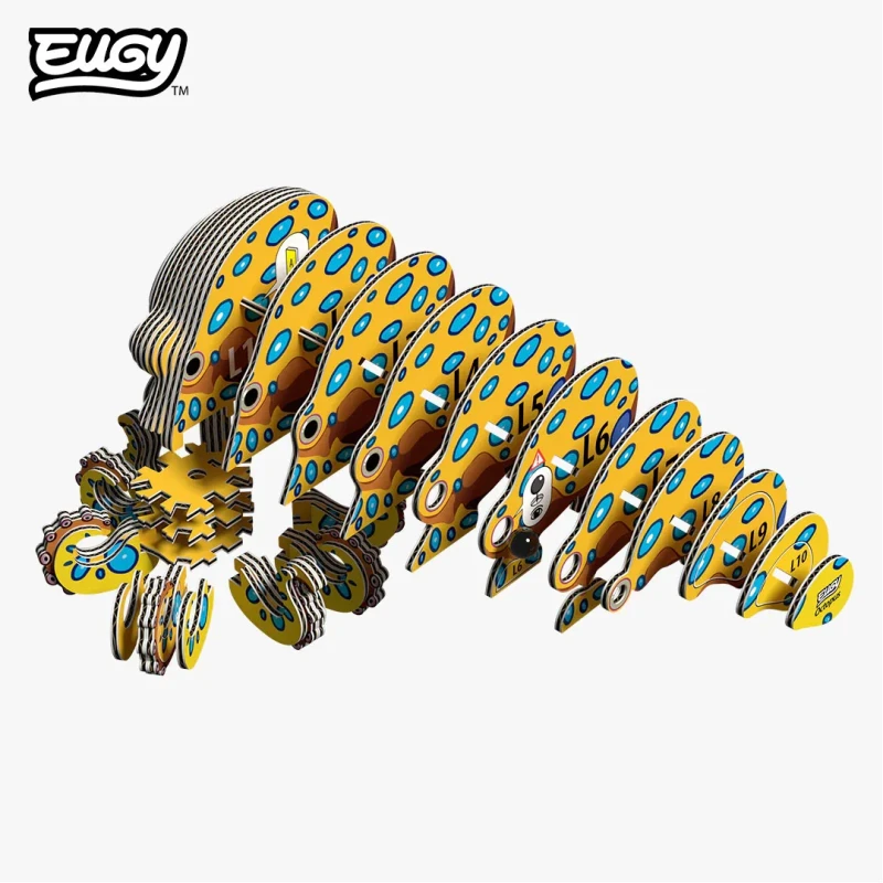 Eugy Blue Ringed Octopus ekologiczna układanka 3D