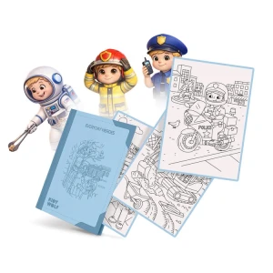 Wkłady uzupełniające do tabletu KIDYDRAW-PAD Everyday heroes 6 lat+ KIDYWOLF KIDYDRAW-REFILL6-EDH 