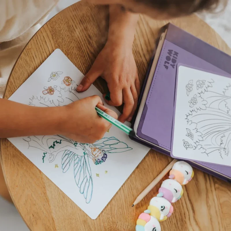 Kolorowanie wróżki z zestawem KIDYDRAW PAD KIDYWOLF