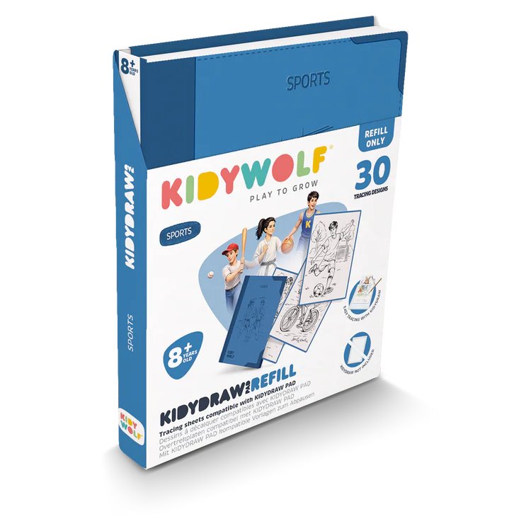 Opakowanie wkładów KIDYWOLF KIDYDRAW PAD Sports 8+