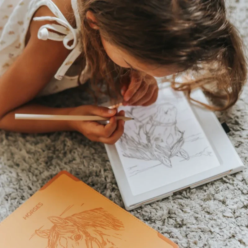 KIDYDRAW PAD Horses z realistycznymi końmi