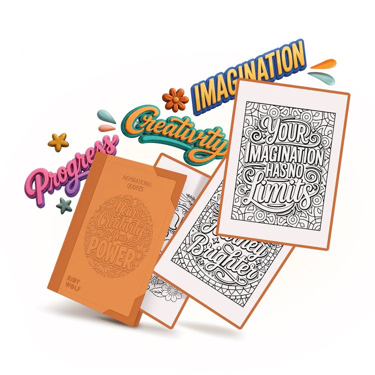 Wkłady KIDYDRAW PAD Quote 10+ KIDYWOLF z inspirującymi cytatami