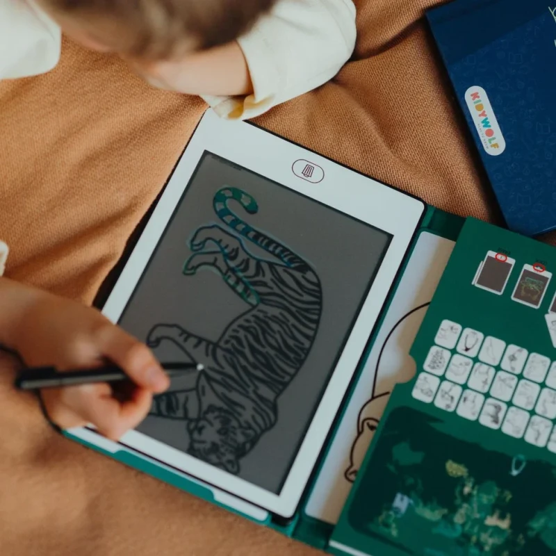Rysowanie tygrysa na tablecie KIDYDRAW MINI
