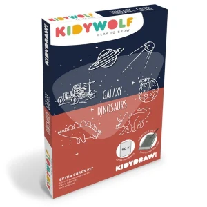 Wkłady uzupełniające do tabletu KIDYDRAW-MINI Galaxy and Dinosaurs 5 lat+ KIDYWOLF REFIL-DRAW-MINI-DIN-GAL