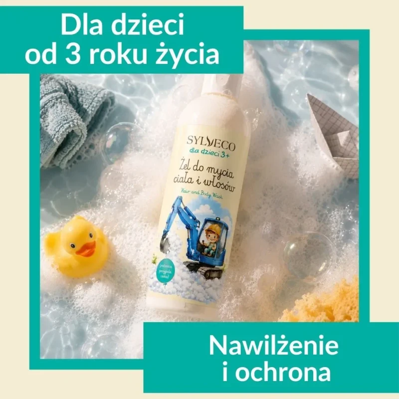 Żel do kąpieli dla dzieci 3+ SYLVECO nawilżający skórę i włosy