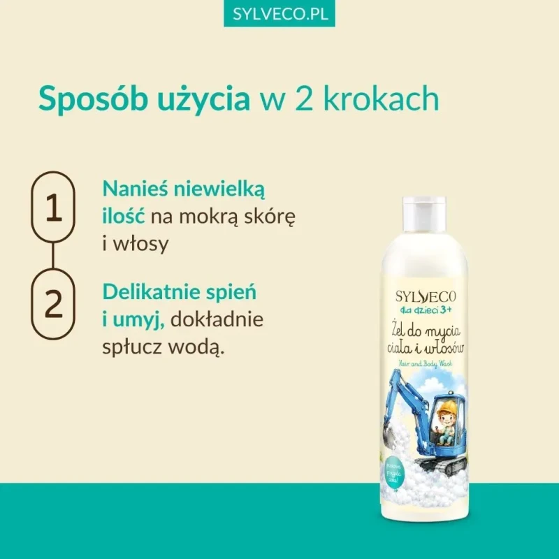 Jak stosować żel do mycia ciała i włosów SYLVECO dla dzieci 3+