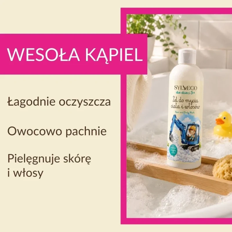 Żel do mycia dla dzieci SYLVECO z olejem ze słodkich migdałów i panthenolem