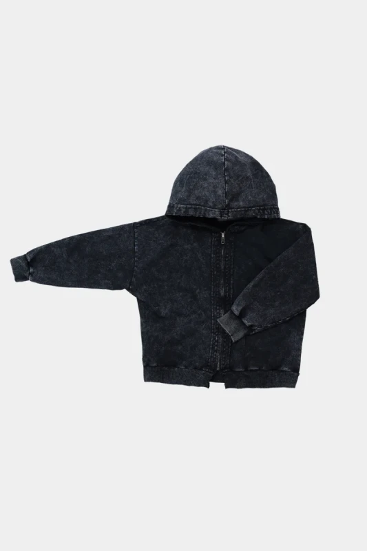 Bluza 122 ZIP STAR HOODIE BLACK booso