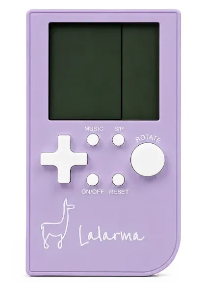 Kieszonkowa konsola do gier retro Lalarma fioletowa z ekranem LCD