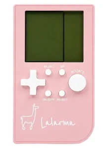 Kieszonkowa konsola do gier retro Lalarma Różowa – 11 gier, 99 poziomów LCD
