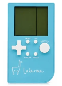 Kieszonkowa konsola do gier retro Lalarma Niebieska – 11 gier, 99 poziomów LCD