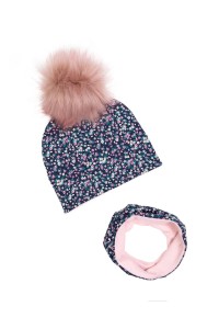 Zimowa Czapka z pomponem + Komin ROSALIE -50%
