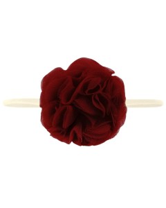 Opaska z pomponem BORDO gumka bordo