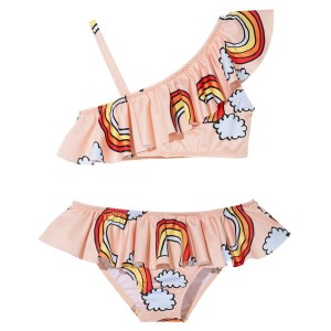Strój kąpielowy Two-Piece Frill Bikini Pale Pink Rainbow -50%