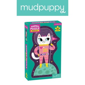 Mudpuppy 4 lata+ Puzzle konturowe Kotka w kosmosie 50 el.