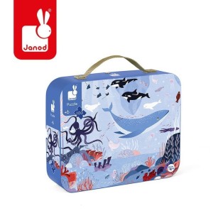 Janod 6 lat+ Puzzle w walizce Ocean arktyczny 100 el.