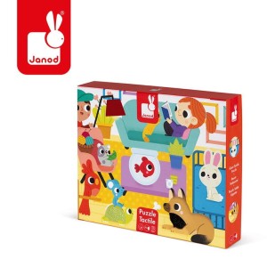 Puzzle sensoryczne Zwierzęta domowe 20 el. 3 lata+ Janod J02686