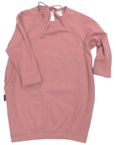 Sukienka 70-21 SPOTTED DRESS / raspberry soft color - GOTS -50%