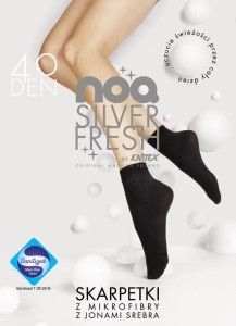 Damskie Skarpetki z mikrofibry z JONAMI SREBRA 40 den NERO