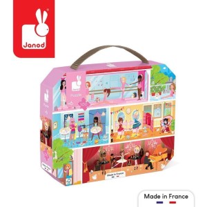 Janod 6 lat+ Puzzle w walizce Akademia tańca 100 el.