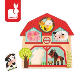 Puzzle muzyczne Mieszkańcy farmy 18 m+ Janod J07078
