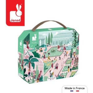 Janod 7 lat+ Puzzle w walizce Ogród botaniczny 200 el.