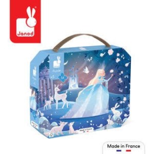 Janod 5 lat+ Puzzle w walizce Lodowa magia 54 el.