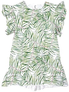 Sukienka 59-22 LUNA DRESS WH BOW / BAMBOO LEAVES -50%