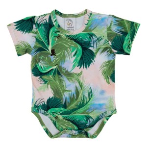Body krótkie TIE DYE PALM BLUE