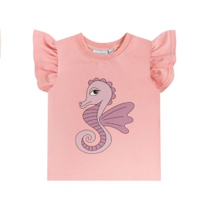 T-Shirt ze skrzydełkami KONIK NA RÓŻU