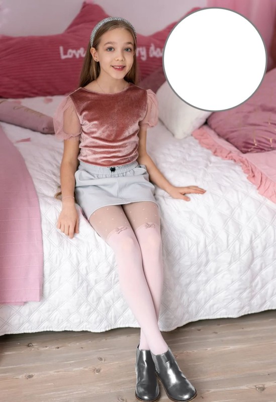 Rajstopy dziewczęce z mikrofibry 50 den w kolorze BIANCO – Knittex
