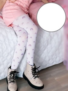 Rajstopki YOU R CUTE tęcza 40 den BIANCO