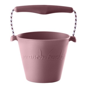Scrunch 12 m+ Składane wiaderko Bucket PUDROWY RÓŻ do wody i piasku