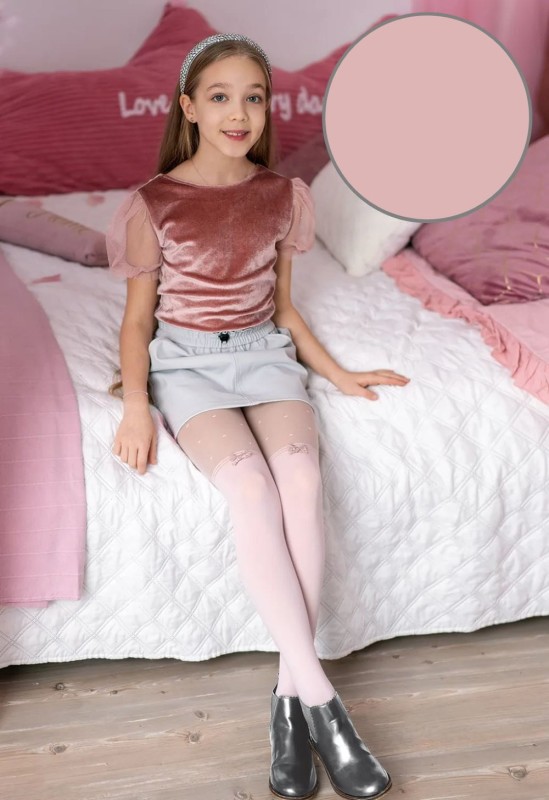 Rajstopy dziecięce 50 den w kolorze COTTON CANDY – Knittex