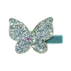 Spinka brokatowa MOTYL błękitny SIENA 204 10 6492 1