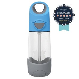 Butelka tritanowa - bidon ZE SŁOMKĄ 450 ml BLUE SLATE | b.box
