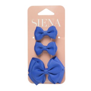 Spinki 3 szt. KOKARDKI 1 duża + 2 małe kobalt / Cobalt SIENA 207 50 7435 CB