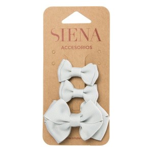 Spinki 3 szt. KOKARDKI 1 duża + 2 małe szare / Light Grey SIENA 207 50 7435 E