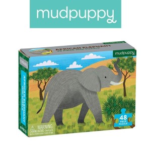 Mudpuppy 4 lata+ Puzzle mini Słoń afrykański 48 el.