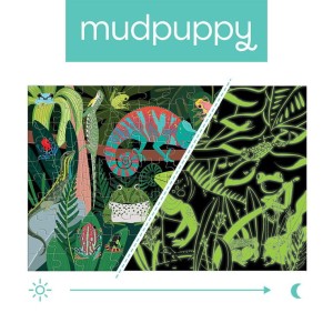 Mudpuppy 5 lat+ Puzzle świecące w ciemności Żaby i jaszczurki 100 el.