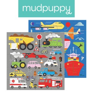 Mudpuppy 4 lata+ Puzzle magnetyczne 2w1 Środki transportu