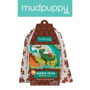 Mudpuppy 3 lata+ Puzzle podróżne w woreczku Park dinozaurów 36 el.