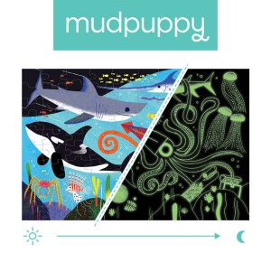 Mudpuppy 5 lat+ Puzzle świecące w ciemności Drapieżniki z oceanów 100 el.
