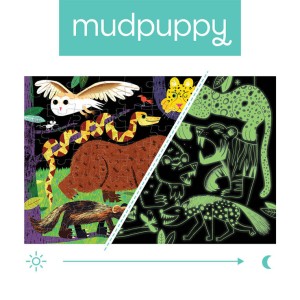 Mudpuppy 5 lat+ Puzzle świecące w ciemności Drapieżniki lądowe 100 el.
