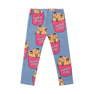 Legginsy FRYTKI NIEBIESKIE - FRIES BLUE / LEGGINGS