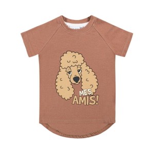 T-Shirt PUDEL BRĄZOWY - POODLE BROWN / T-SHIRT