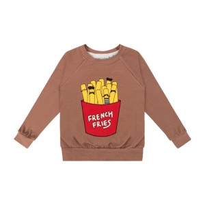Bluza raglanowa FRYTKI BRĄZOWE - FRIES BROWN / SWEATSHIRT